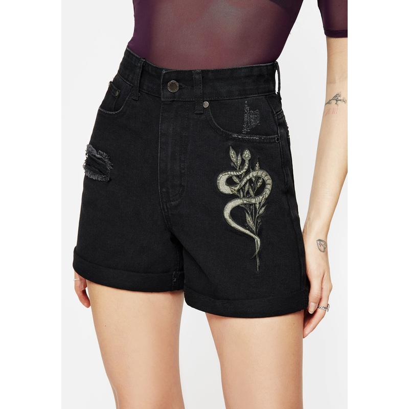 Nirah Embroidered Denim Shorts