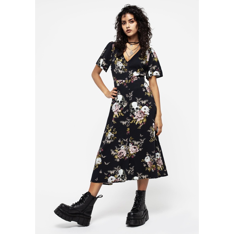 Revival Floral Button Up Midi Dress