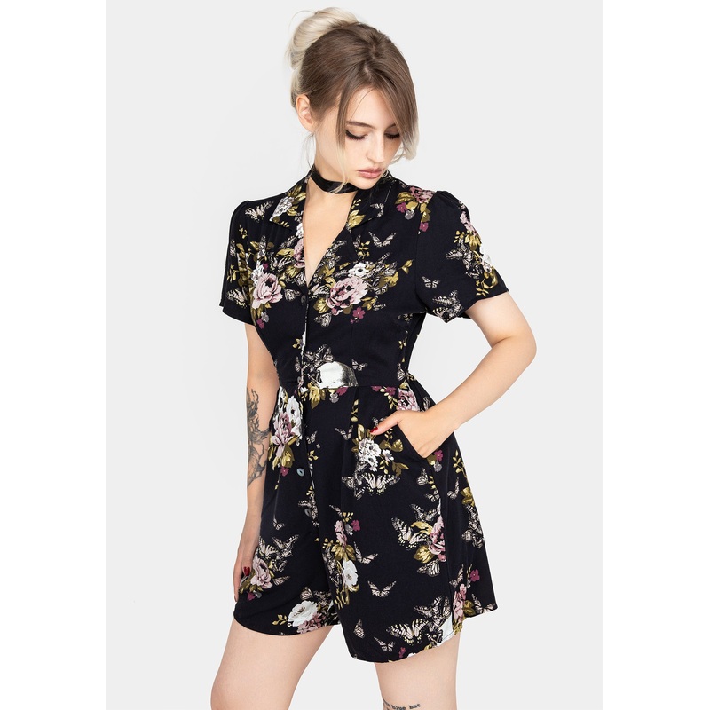 Revival Floral Button Up Playsuit