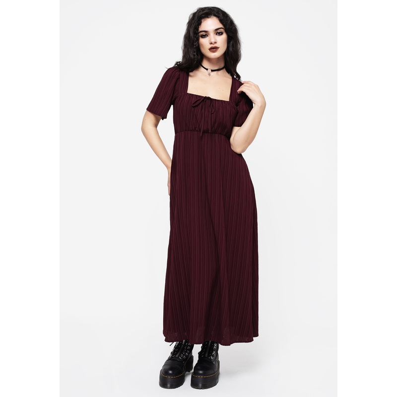 Sarcophagi Ruched Front Midaxi Dress