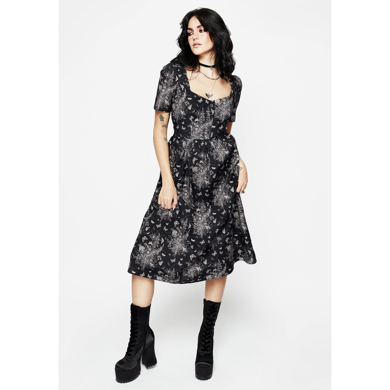 Thalia Button Front Midi Dress