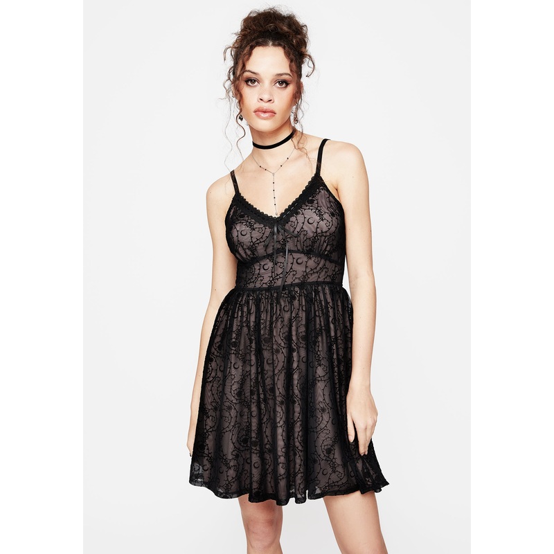 Thorns Mesh Cami Mini Dress