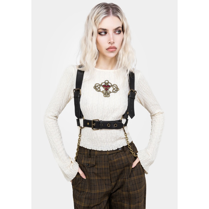 Vignette Brass Chain Harness
