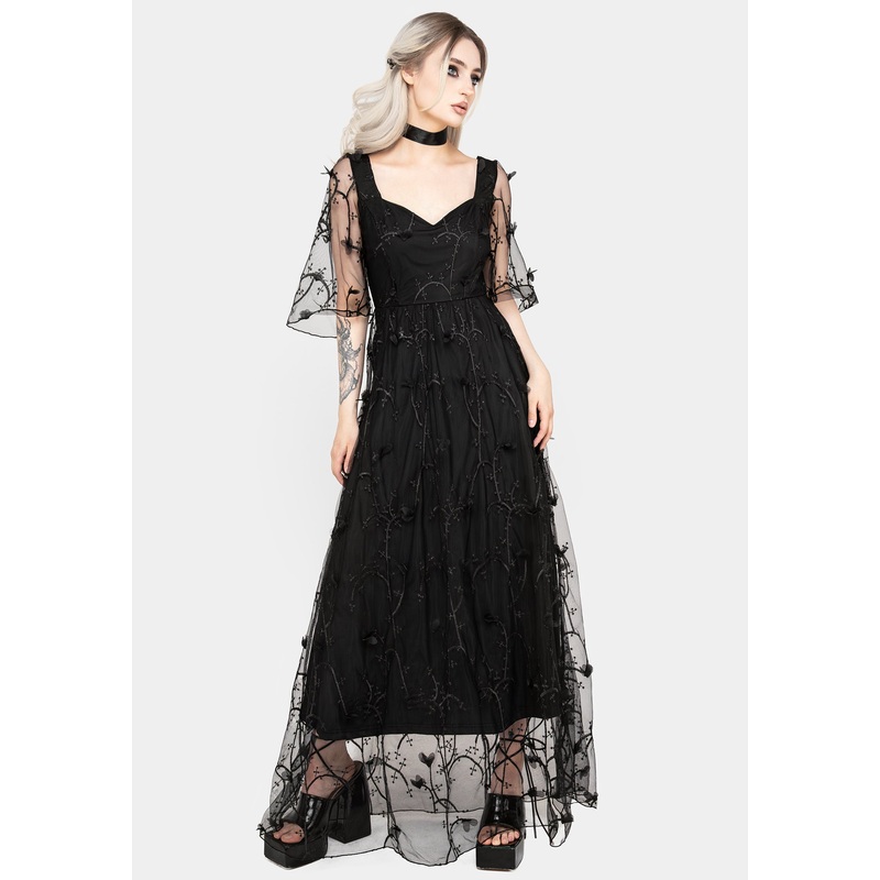 Vine Embroidered Gown