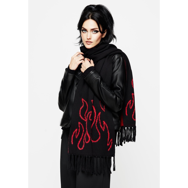 Blaze Flame Knit Scarf
