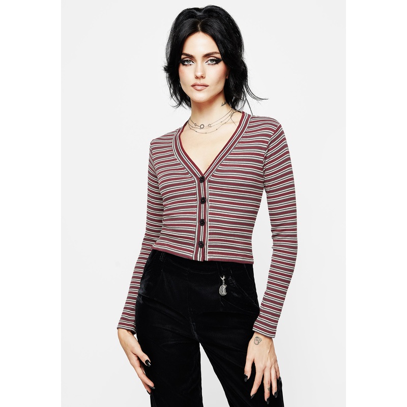 Calliophis Stripe Crop Cardigan