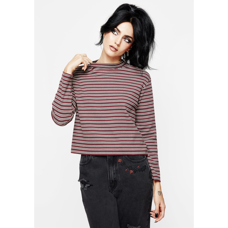 Calliophis Stripe Long Sleeve Crop Tee