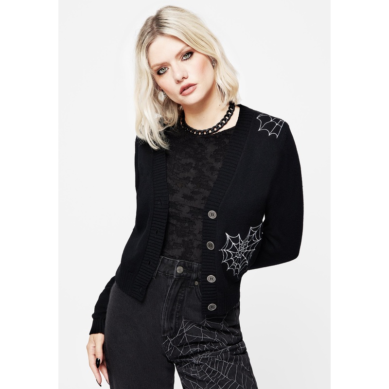 Catch Feelings Embroidered Knit Cardigan