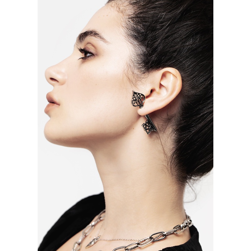 Claustrum Gothic Key Earrings