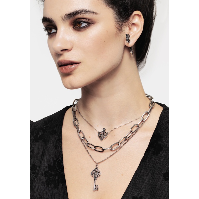 Claustrum Gothic Key Layered Necklace
