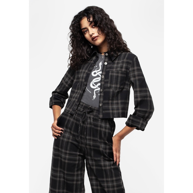 Clover Check Crop Shirt