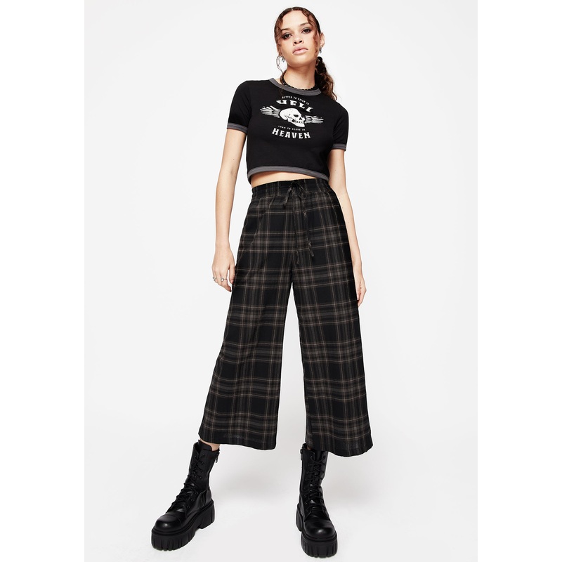 Clover Check Crop Trousers
