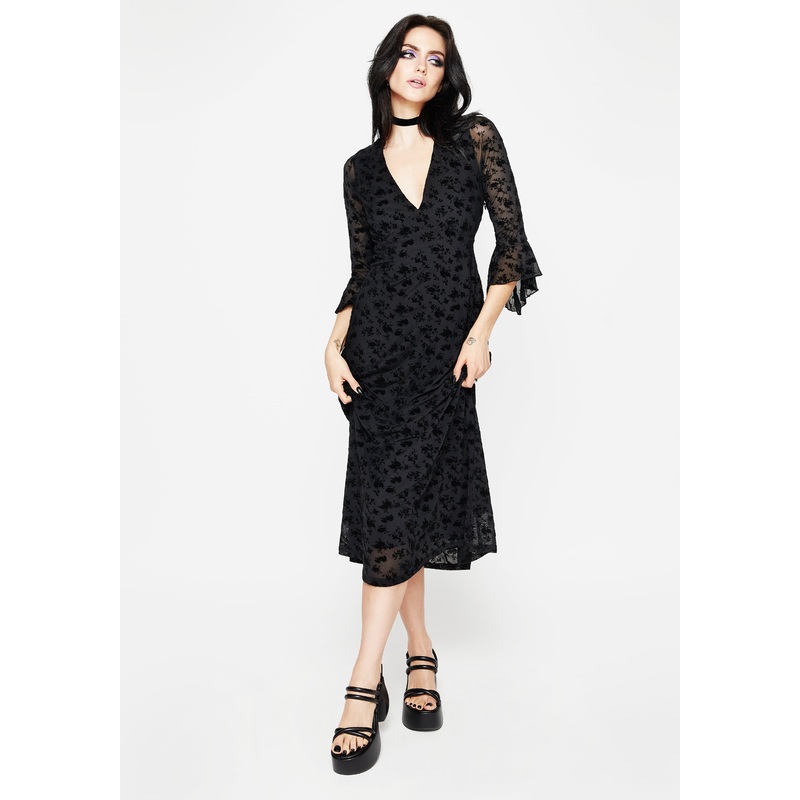 Conduit Floral Mesh Layered Midaxi Dress