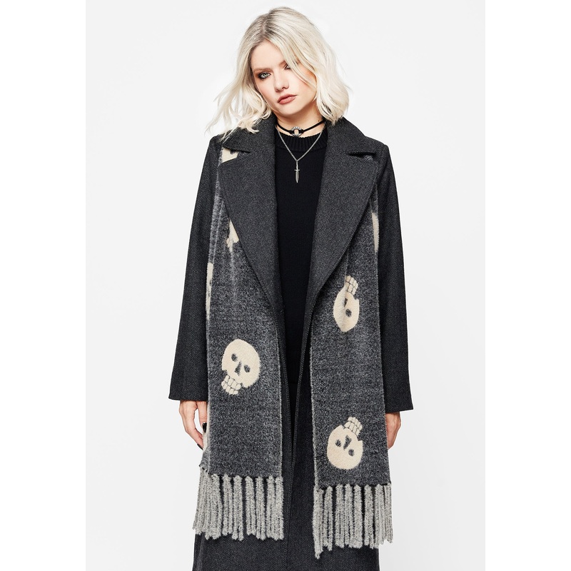 Crania Skull Knit Scarf