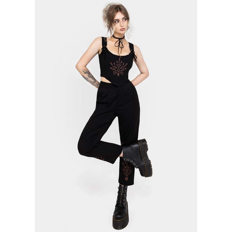 Cybele Embroidered Tapered Trousers