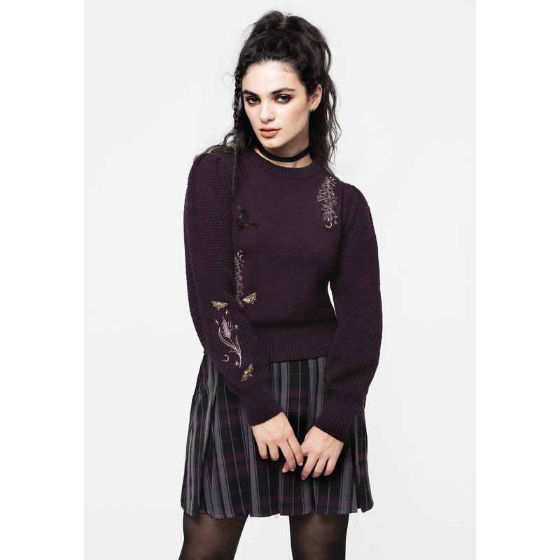 Foxglove Embroidered Knit Jumper