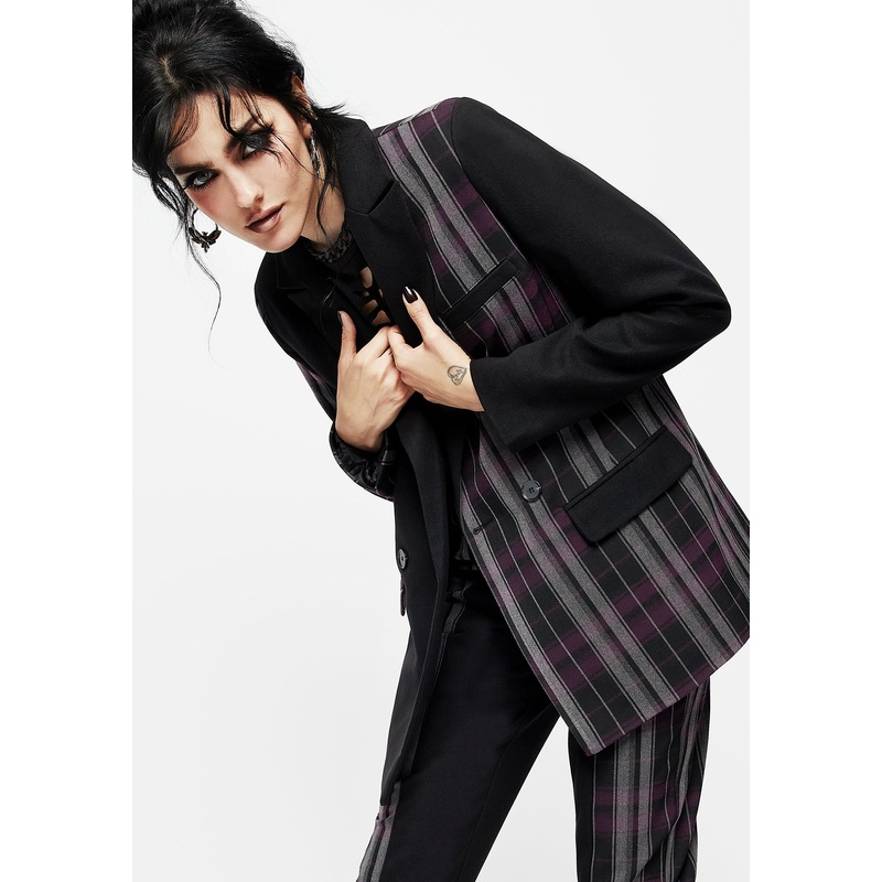 Gambit Spliced Check Blazer