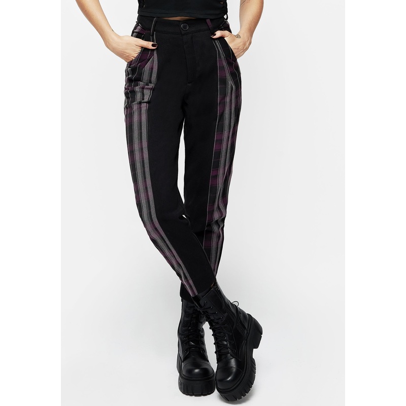 Gambit Spliced Check Tapered Trousers