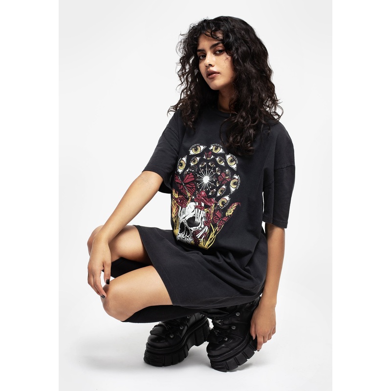 God’s Flesh Graphic Print Tee Dress