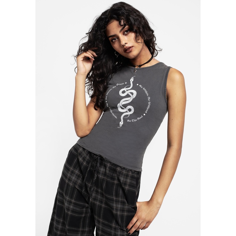 Hermetica Graphic Print Sleeveless Tee