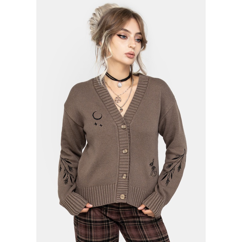 Hester Embroidered Knit Cardigan