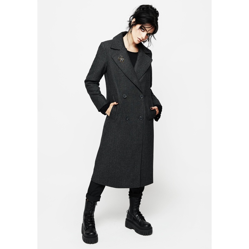 Infinite Wool Blend Herringbone Coat