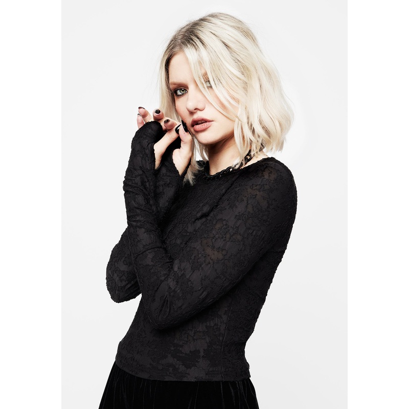 Melica Textured Long Sleeve Top