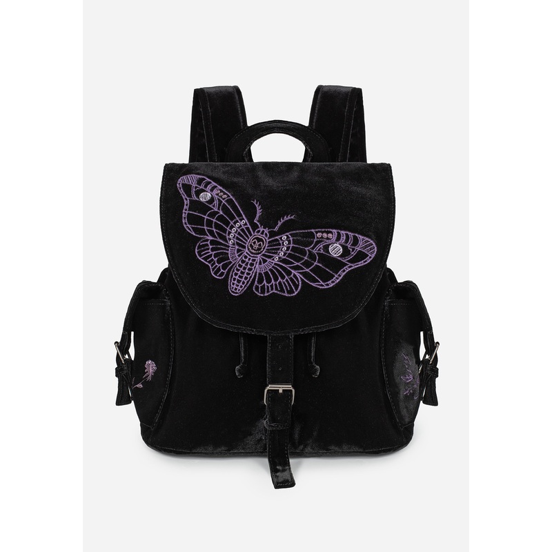 Atropos Moth Embroidered Satchel Backpack