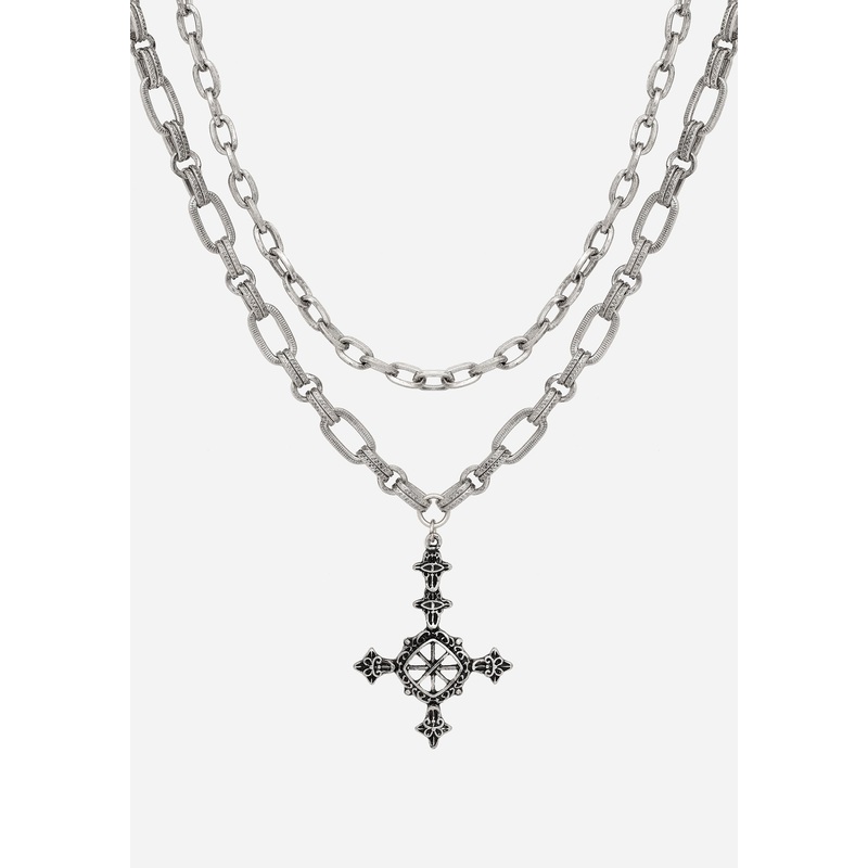 Ciara Cross Layered Necklace