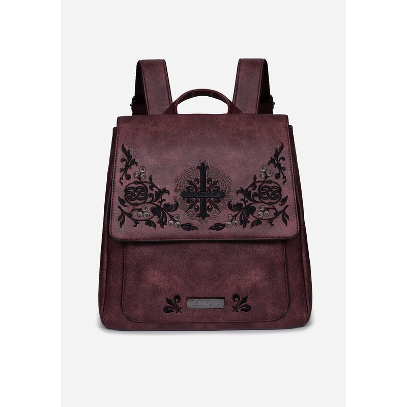 Elderberry Embroidered Mini Backpack