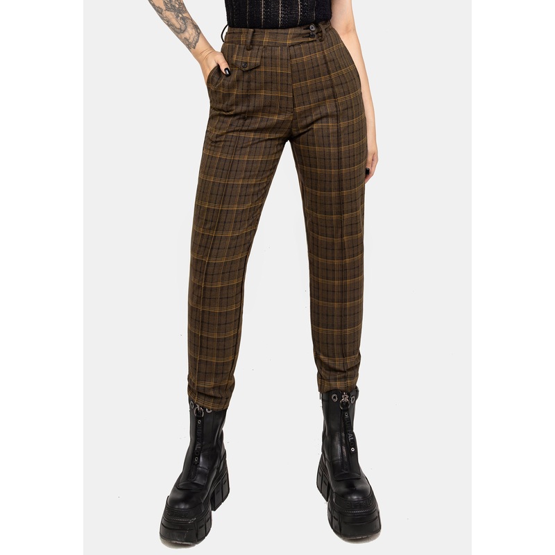 Heath Check Tapered Trousers