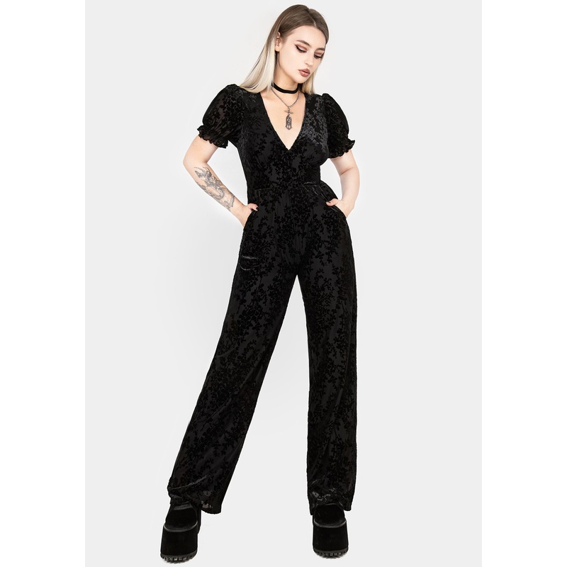 Lilias Devor Velour Mesh Jumpsuit