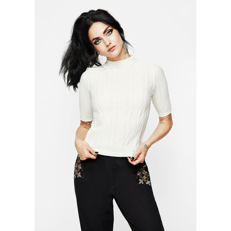 Marsh Lettuce Hem Jersey Crop Top