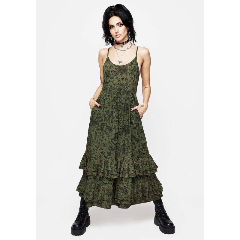 Meadowflowers Floral Print Tiered Midaxi Cami Dress