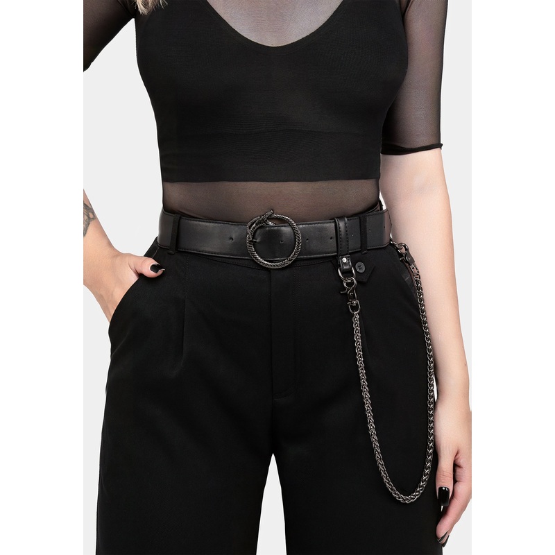 Ouroboros Snake Buckle Chain Belt