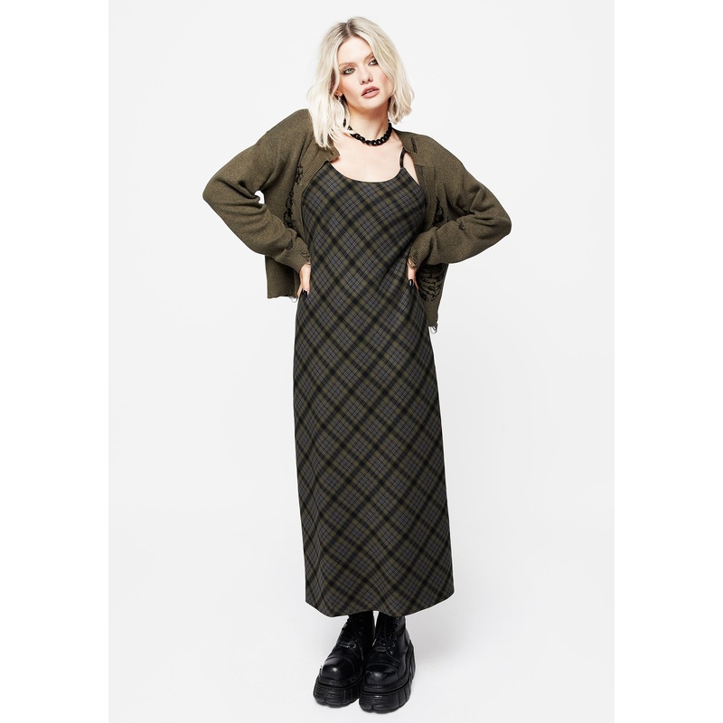 Reseda Check Midaxi Cami Dress