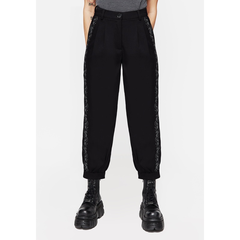 Rosethorn Embroidered Balloon Trousers