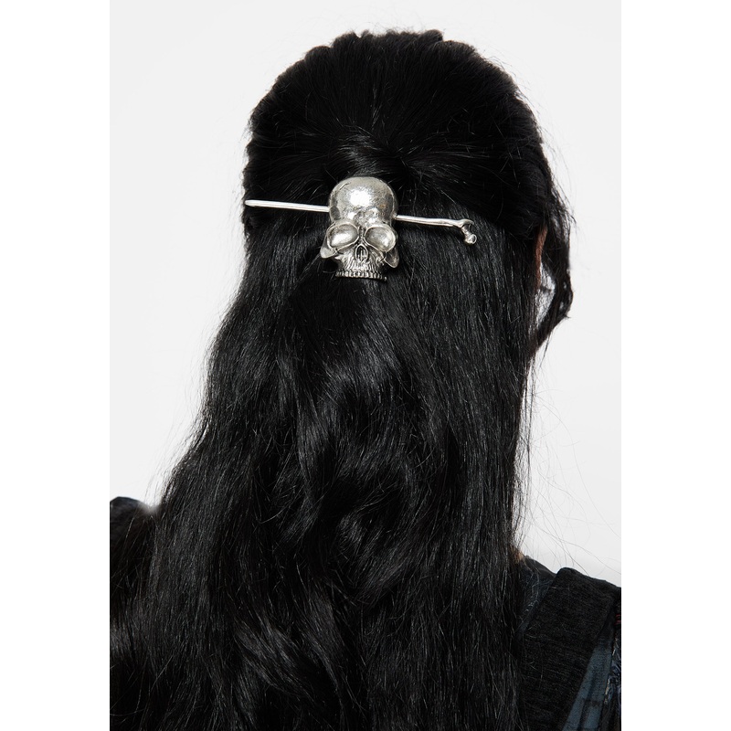 Skull Hair Slide with Pin