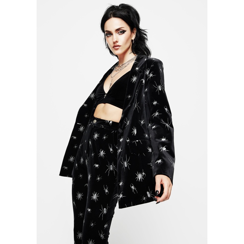 Spiro Foil Print Velour Blazer