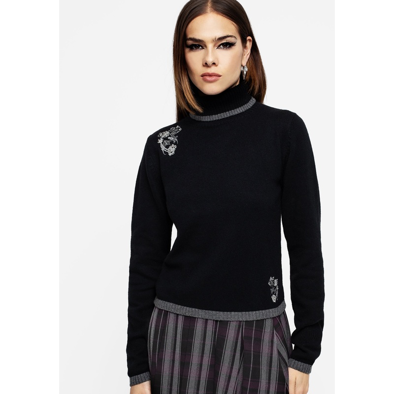 Vampyrum Bat Embroidered Knit Jumper