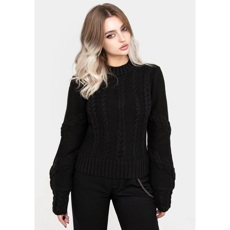 Virda Cable Knit Twist Jumper