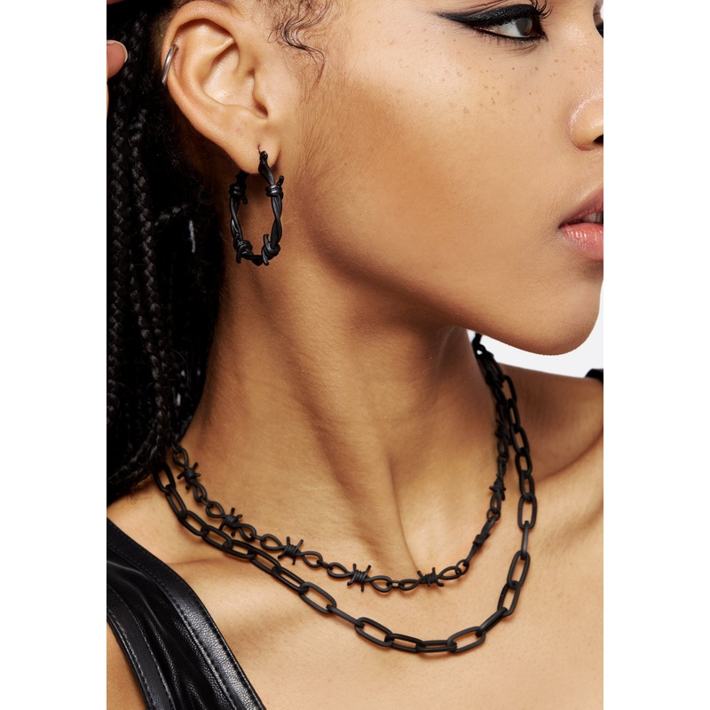 Barbed Hoop Earrings