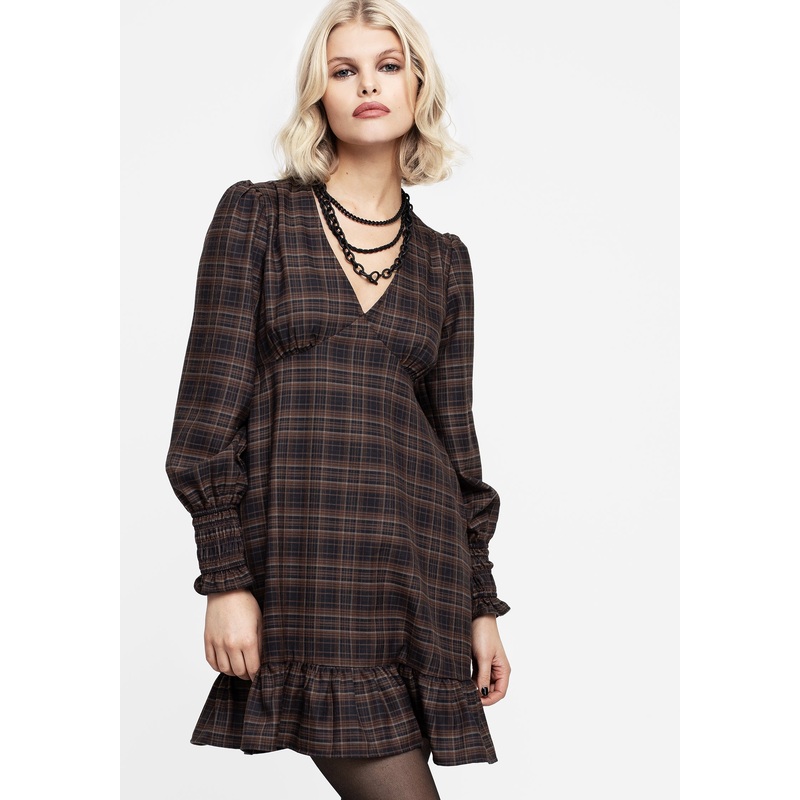 Embla Check Mini Smock Dress