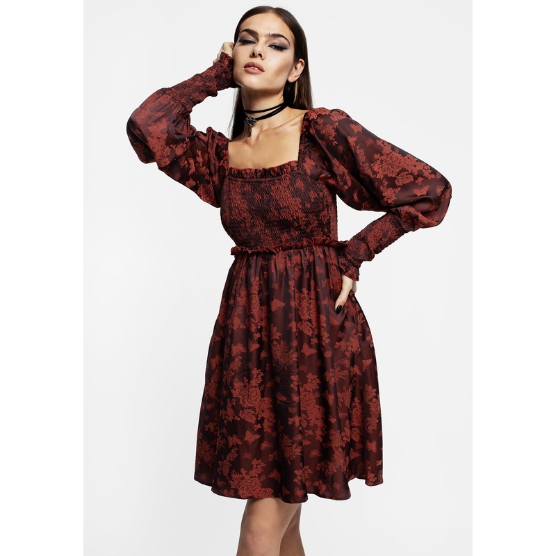 Euthalia Butterfly Jacquard Mini Dress