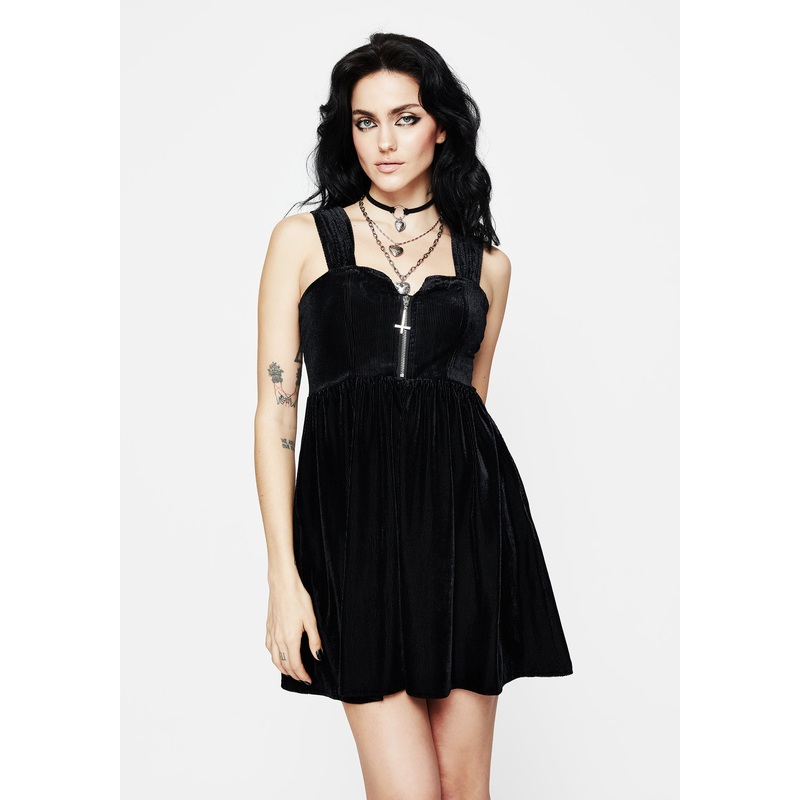 Heartless Zip Front Mini Dress