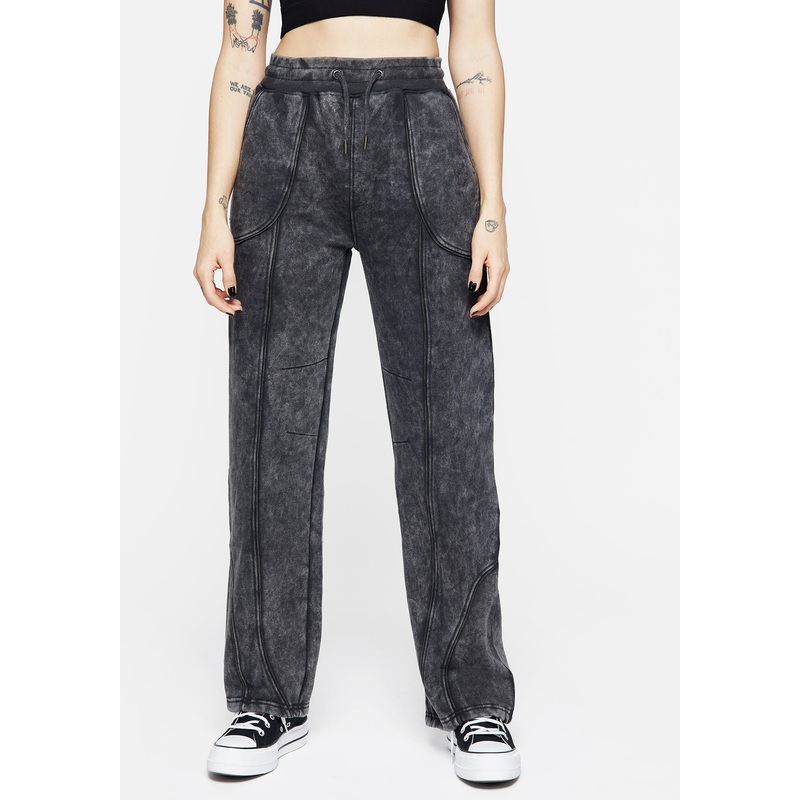 Ianthe Acid Wash Straight Leg Joggers