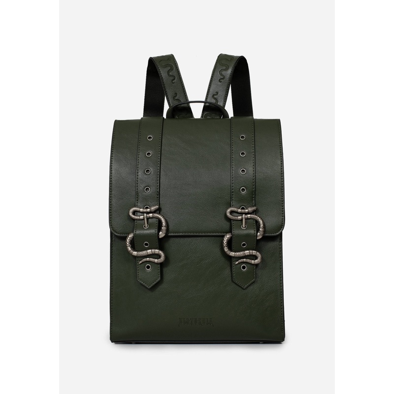 Mamba Snake Buckle Satchel Bag