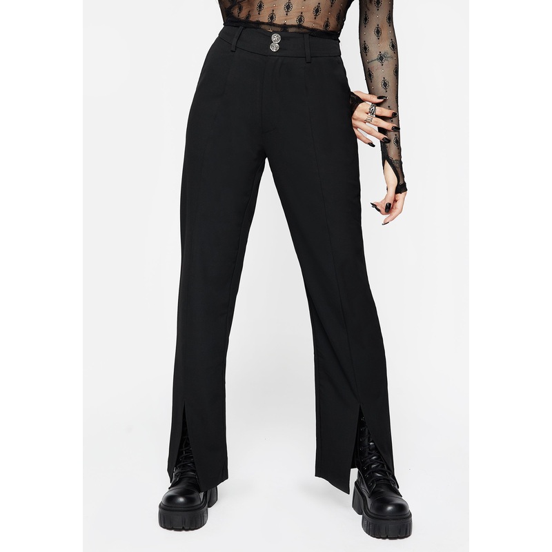 Marian Front Split Straight Leg Tailored Trousers