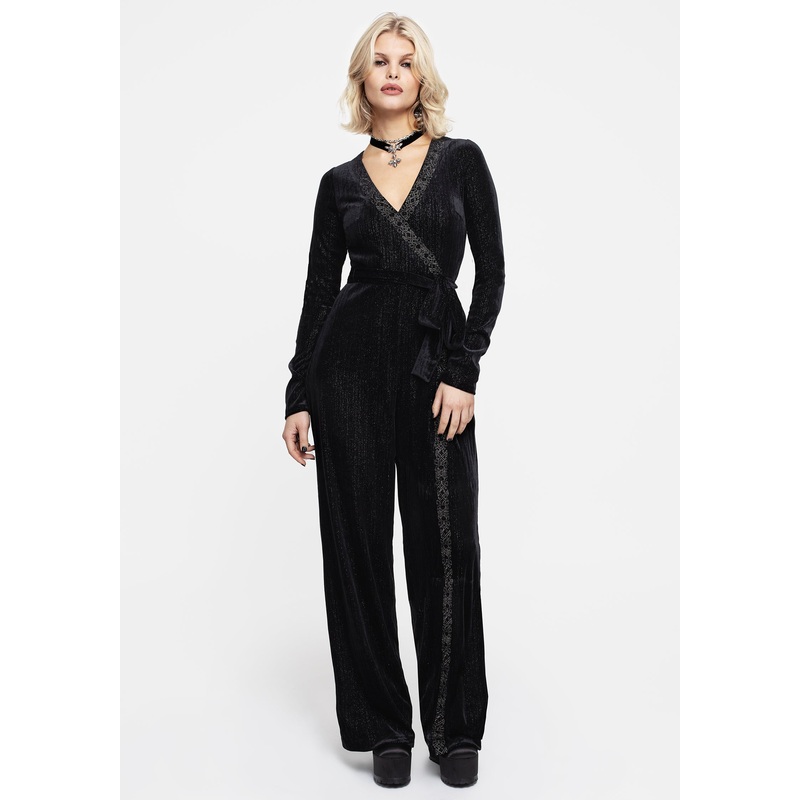 Otherworld Embroidered Faux Wrap Jumpsuit