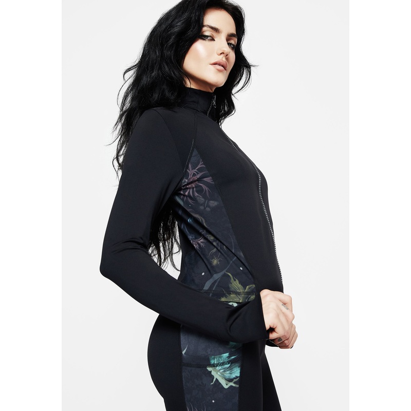 Rosanella Floral Fairy Print Athleisure Sports Jacket